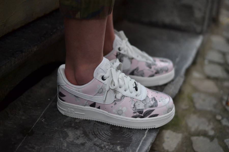 air force 1 floral white