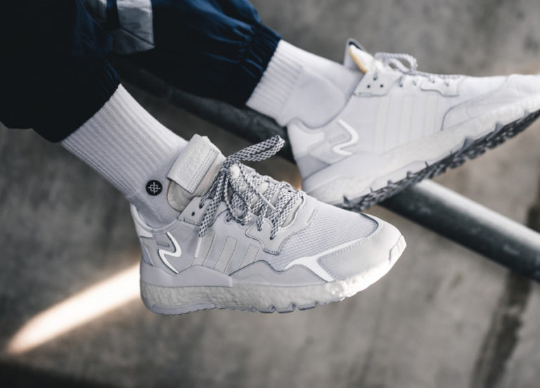 Adidas Nite Jogger Boost blanche Triple White BD7676