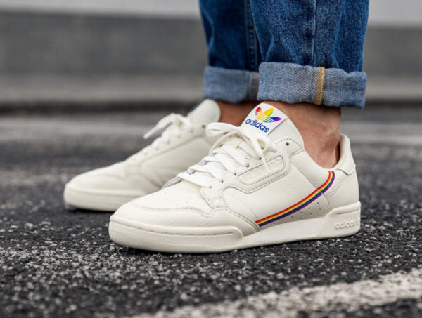 adidas pride rainbow stripe continental 80 shoes