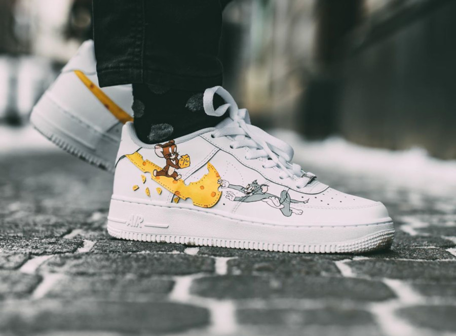 tom and jerry nike air force ones