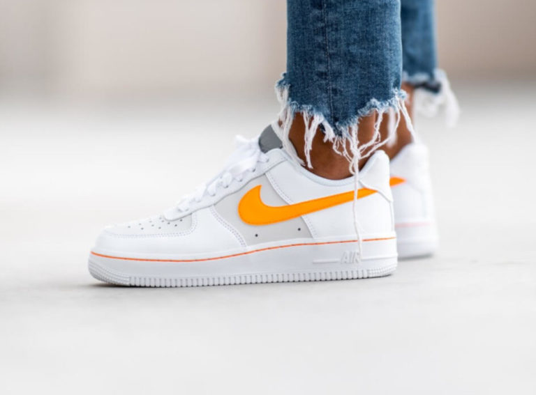 Nike Wmns Air Force 1 Lo Platinum Total Orange CJ9699-100