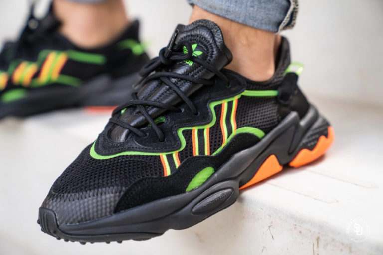 Adidas Ozweego noire vert fluo et orange (2)