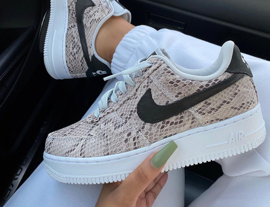 air force one snakeskin white