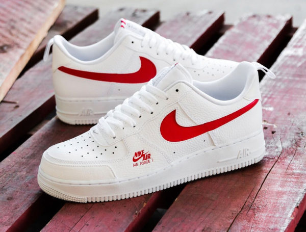 nike air force 1 07 lv8 white red