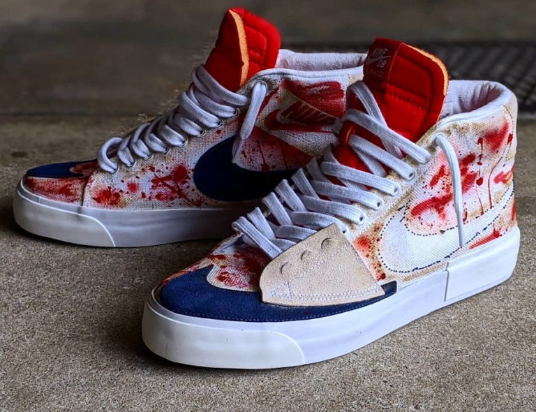 Nike Blazer Mid Edge Hack Pack Blood Stains (style Kill Bill)