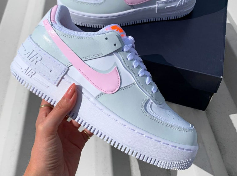 Nike Air Force 1 AF1 Shadow White Pink Grey CZ0370-100 (couv)
