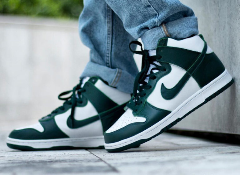 nike dunk high spartan green