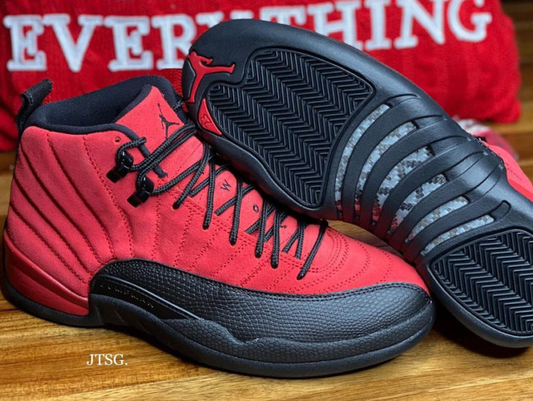 AJ12 Retro Varsity Red Reverse Flu Game CT8013-602