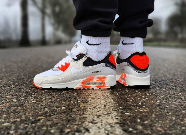 Nike Air Max 3 Archetype Bright Crimson on feet