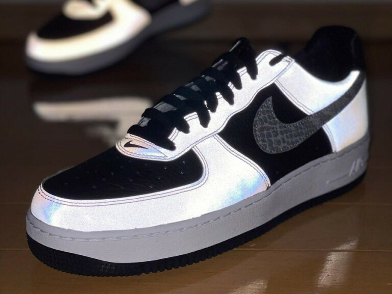 Nike Air Force 1 B Silver Snake 3M Reflective DJ6033-001 (couv)