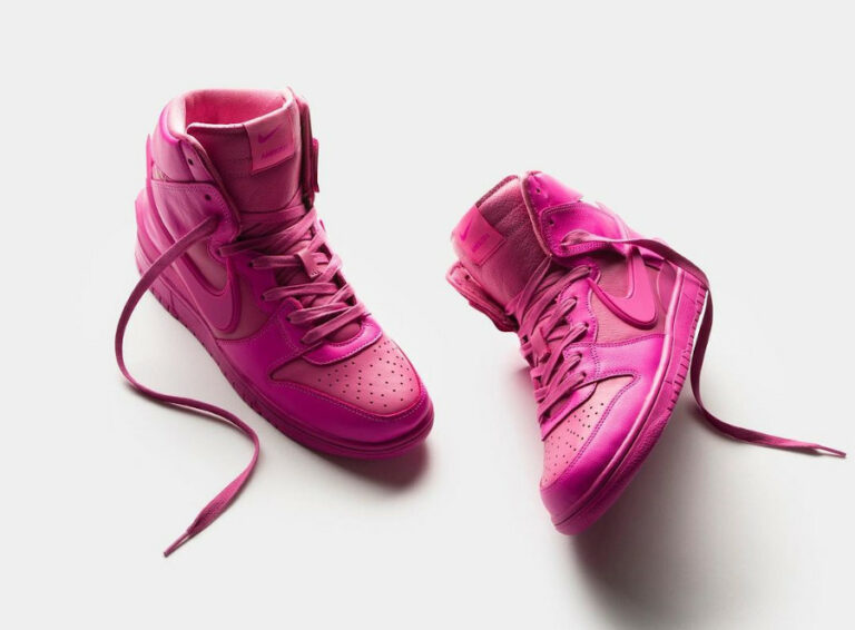 Nike Dunk Hi Ambush toute rose (3)