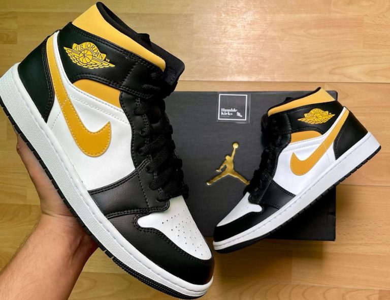 AJ1 Mid Pollen Black University Gold 554724-177