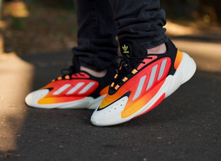 Adidas Ozelia Adiprene Black Orange Matte Silver 3M Reflective