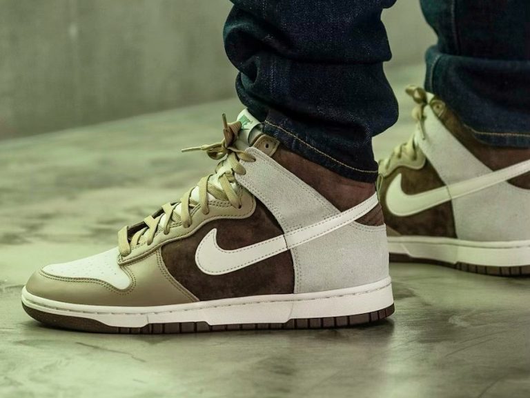 Nike Dunk Hi Mocha marron café au lait (4)