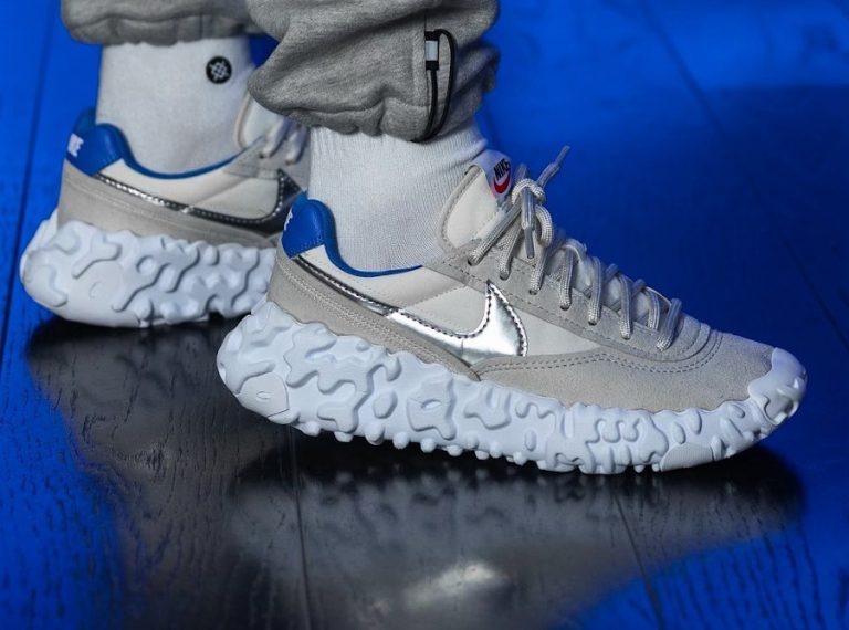 Nike Overbreak SP 'BRS' Light Bone Metallic Silver Blue Ribbon Sports on feet