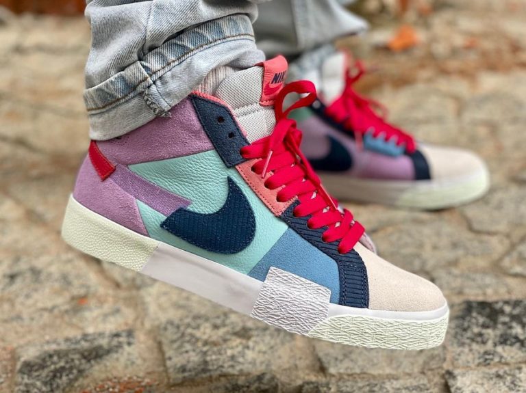 Nike SB Zoom Blazer Mid PRM Mosaic Pack Multicolor Lilac Copa Dutch Blue