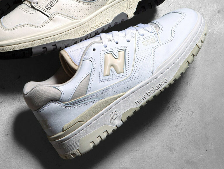 NB 550 BBW550WS White Silver Birch