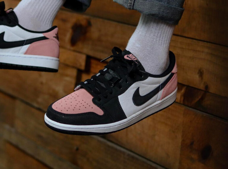 Air Jordan 1 Low Corail délavé on feet (3-1)