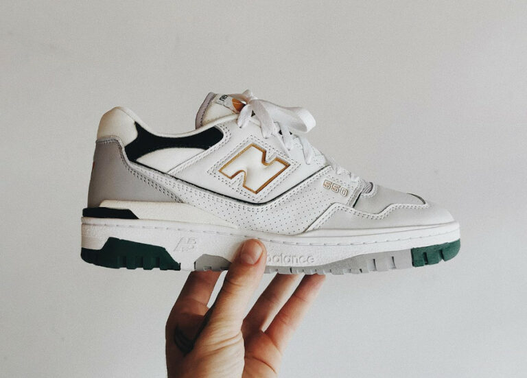 New Balance 550 blanche verte et jaune (2)