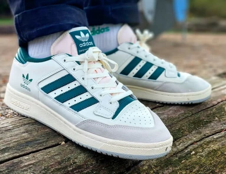 Adidas Centennial 85 basse blanche grise et verte (6)