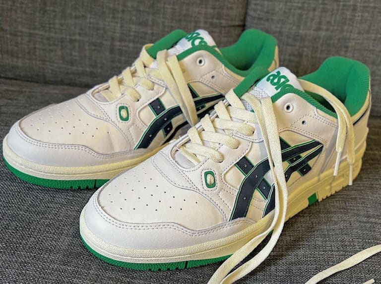 Asics EX89 blanche et verte (couv)