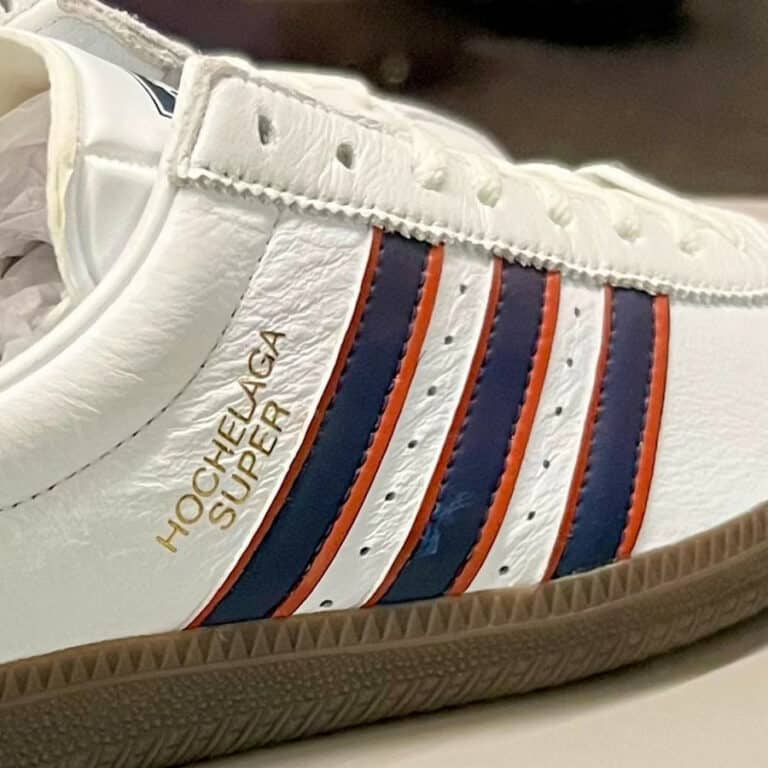 Adidas Hochelaga blanche bleu et rouge (2)