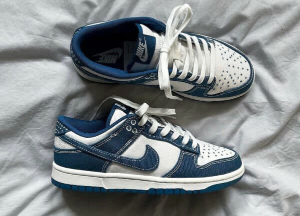 Nike Dunk Low Denim Industrial Blue Sashiko (jeans brut)