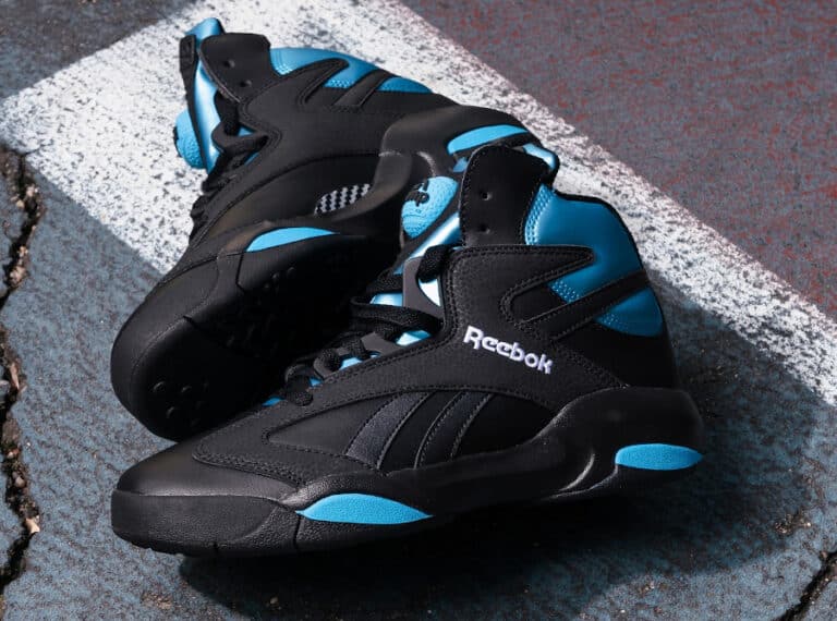 Reebok Shaq Attaq noire et bleu clair 2023 (6)