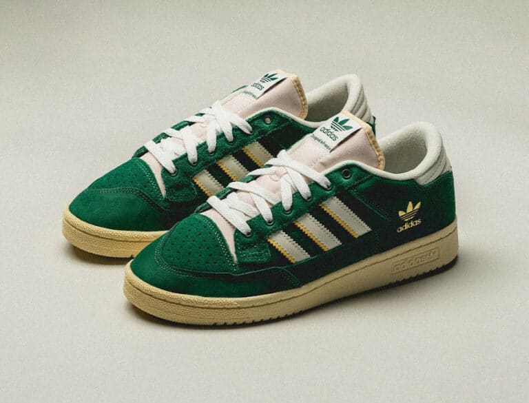 Adidas Centennial 85 Low en daim vert bouteille (1)