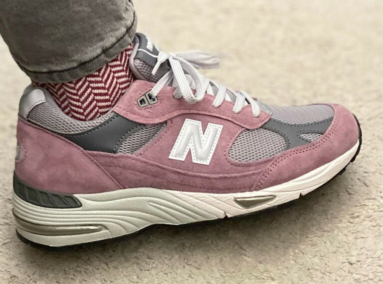 NB 991 Wistful Mauve (daim rose) M991PGG MIUK on feet