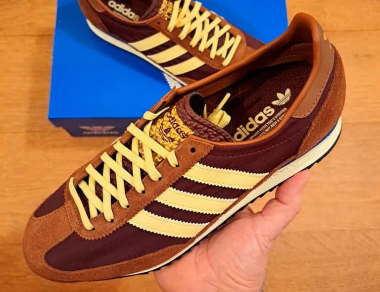 adidas SL 72 marron bordeaux et jaune pastel IE3425 (couv)