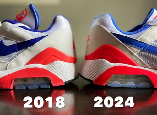 Comparaison entre les Nike Air Max 180 Ultramarine de 2018 et de 2024 (5)