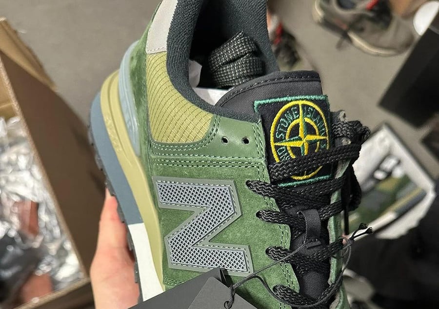 Stone Island x New Balance 574 Legacy Dark Green Brown U574LGIL (couv)