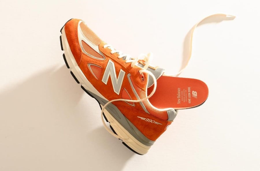 New Balance 990v4 x Aimé Leon Dore orange (2)