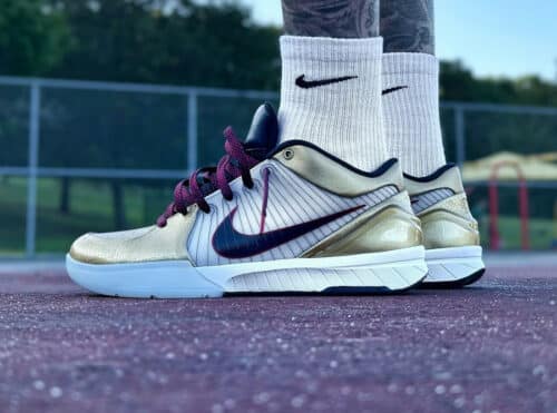 Nike Kobe 4 Gold Medal 2024 on feet