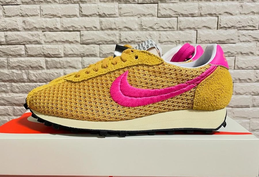 Stüssy x Nike LD-1000 Sanded Gold Laser Fuchsia FQ5369-700 (couv)