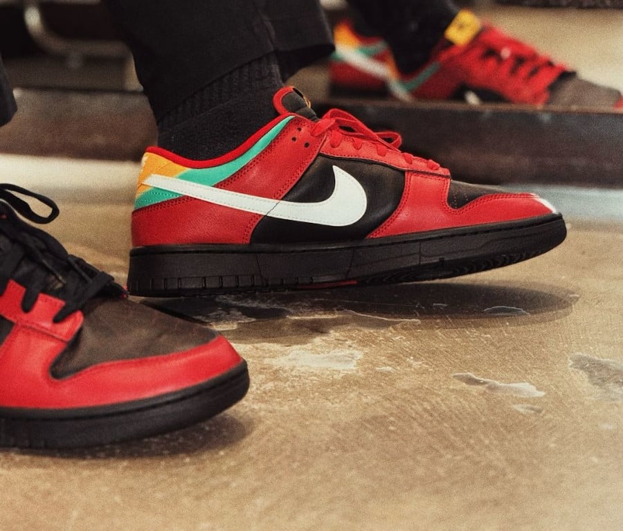 Nike Dunk Low Retro LTD Biker Tattoos on feet (2)