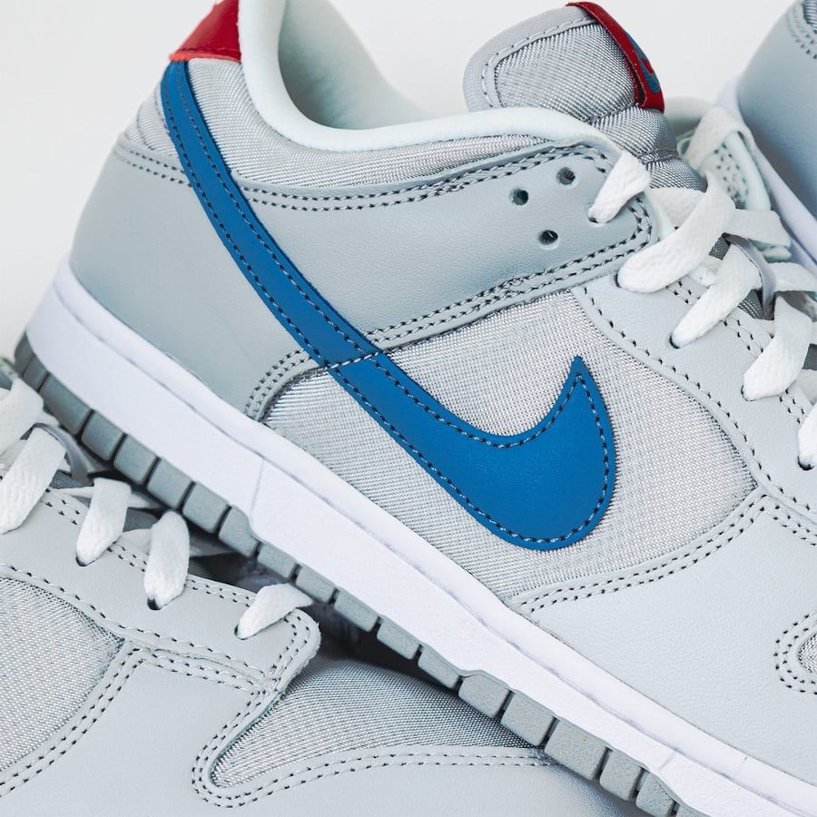 Nike Dunk Low grise argent rouge et bleu pour homme HF0391-001 (4)