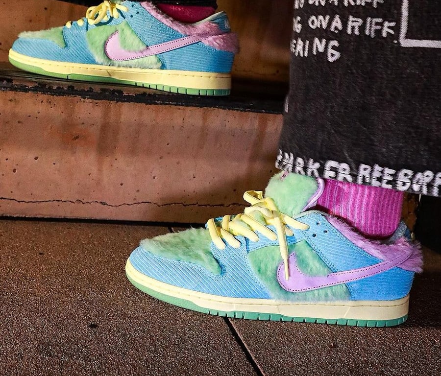 Nike SB Dunk Low Verdy Visty vert pastel rose bleu FN6040-400 (2)