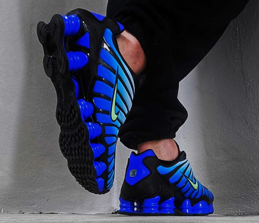 Nike Shox TL Racer Blue Vapor Green degrade ble homme AV3595 009 4