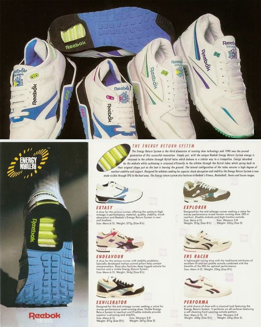 Publicité Reebok ERS 4000 des années 90