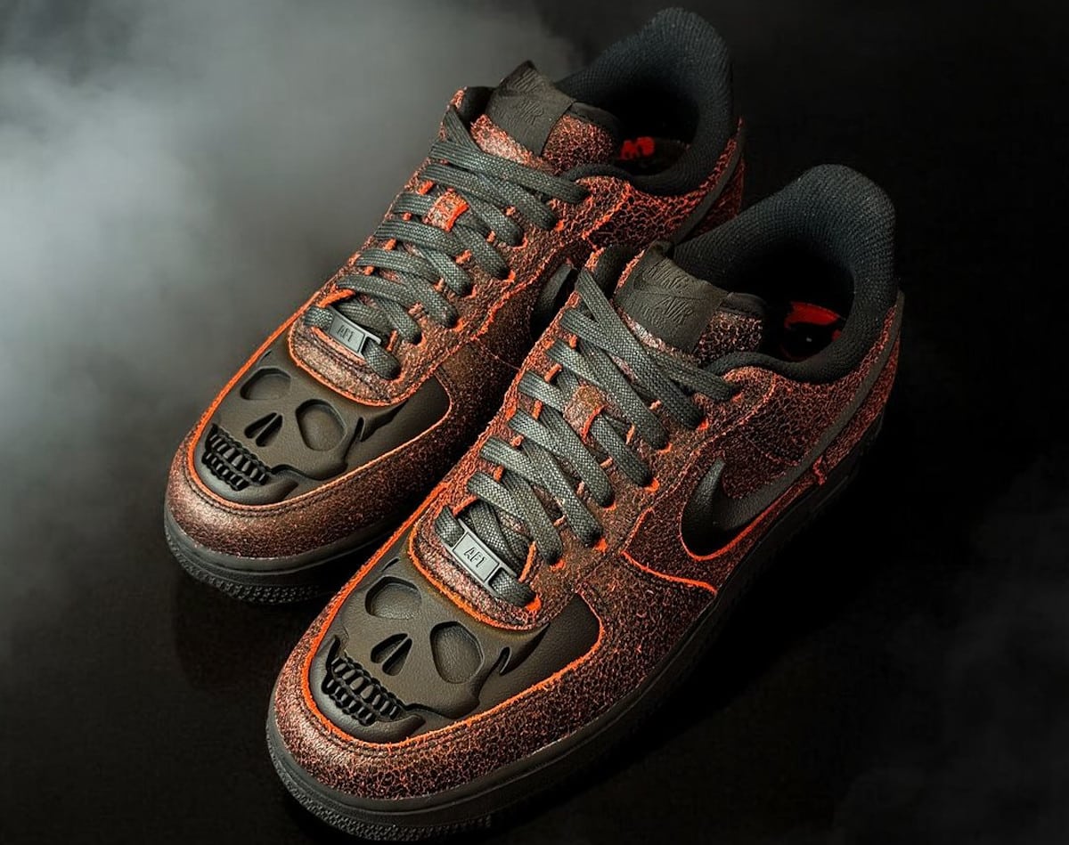 Nike Air Force 1 Low Halloween 2024 cuir craquelé HV2016-001 (2)