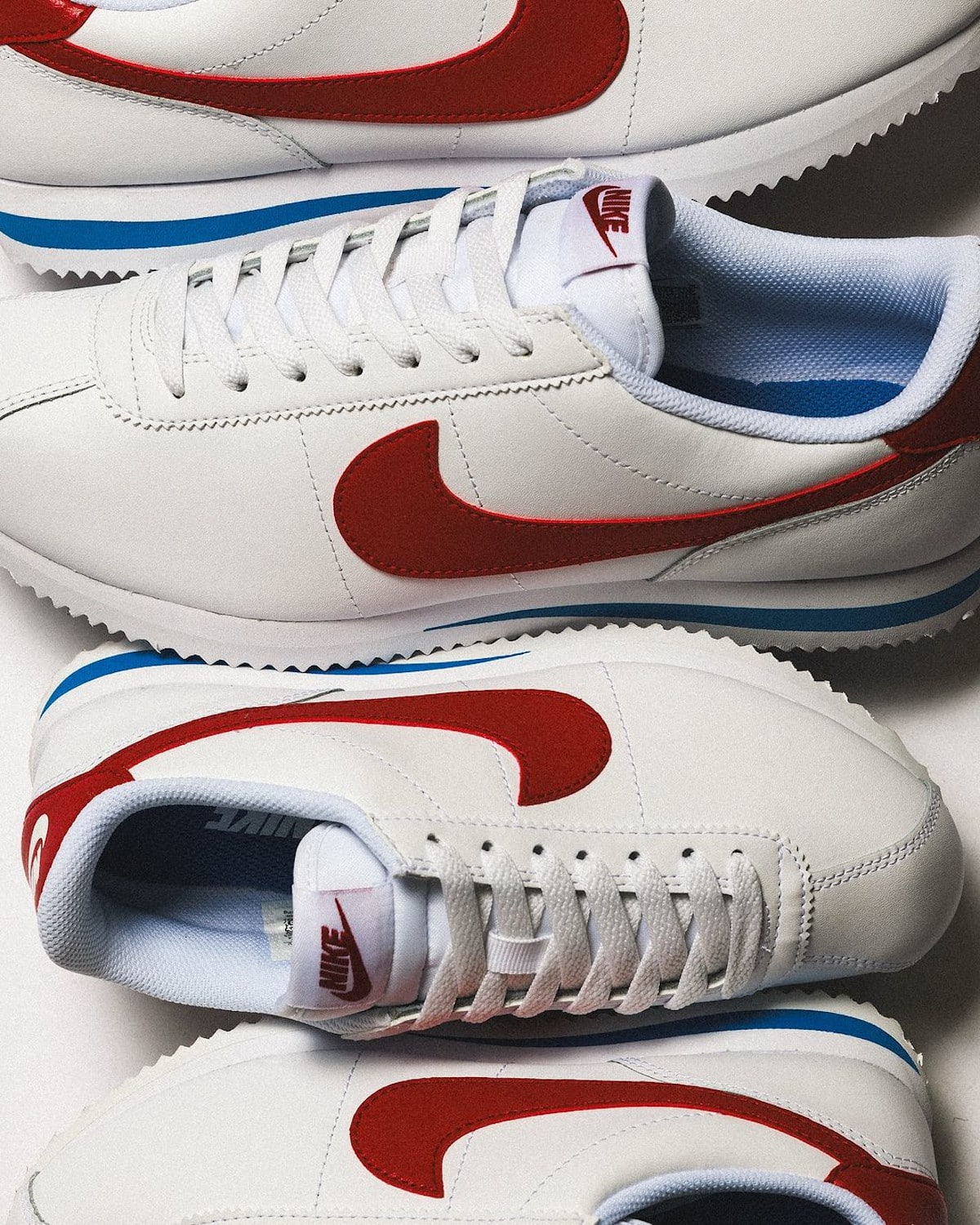 Nike Cortez Forrest Gump 2024 blanche rouge bleue homme DM4044-108 (1)