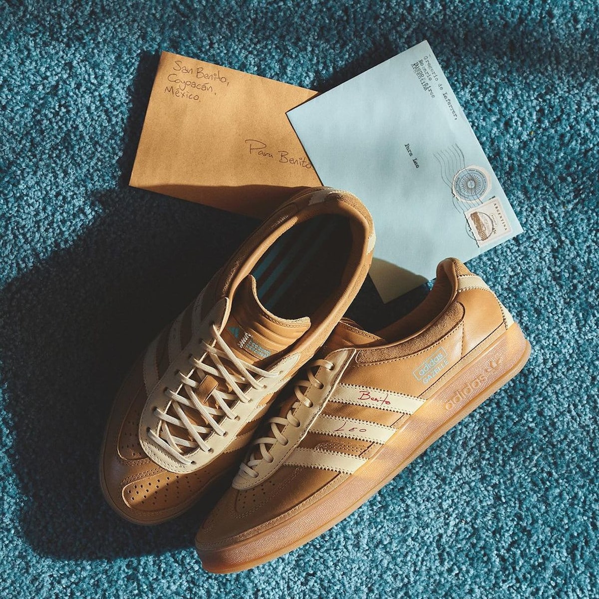 adidas Gazelle Indoor x Bad Bunny Benito Lionel Leo Messi marron JR0182