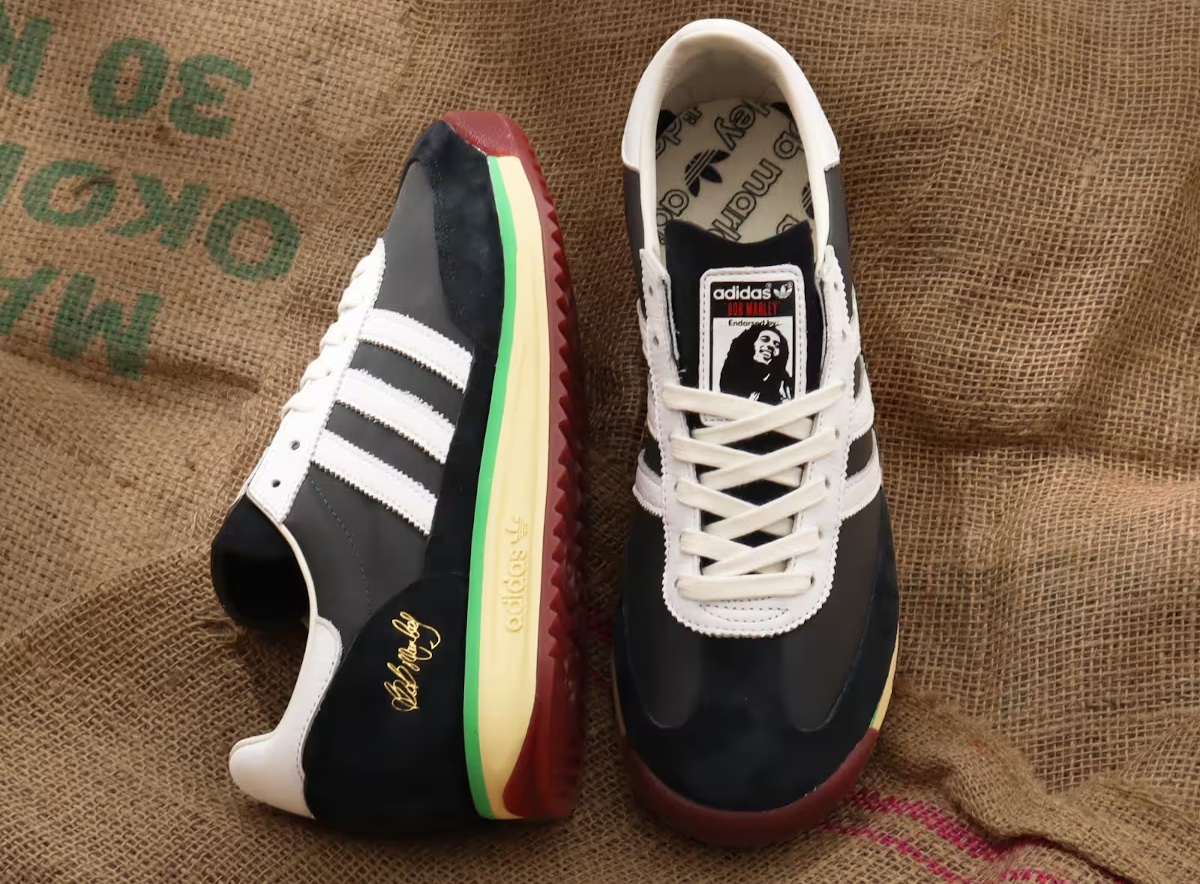 adidas SL72 Bob Marley noire jaune verte rouge JR7973 (4)