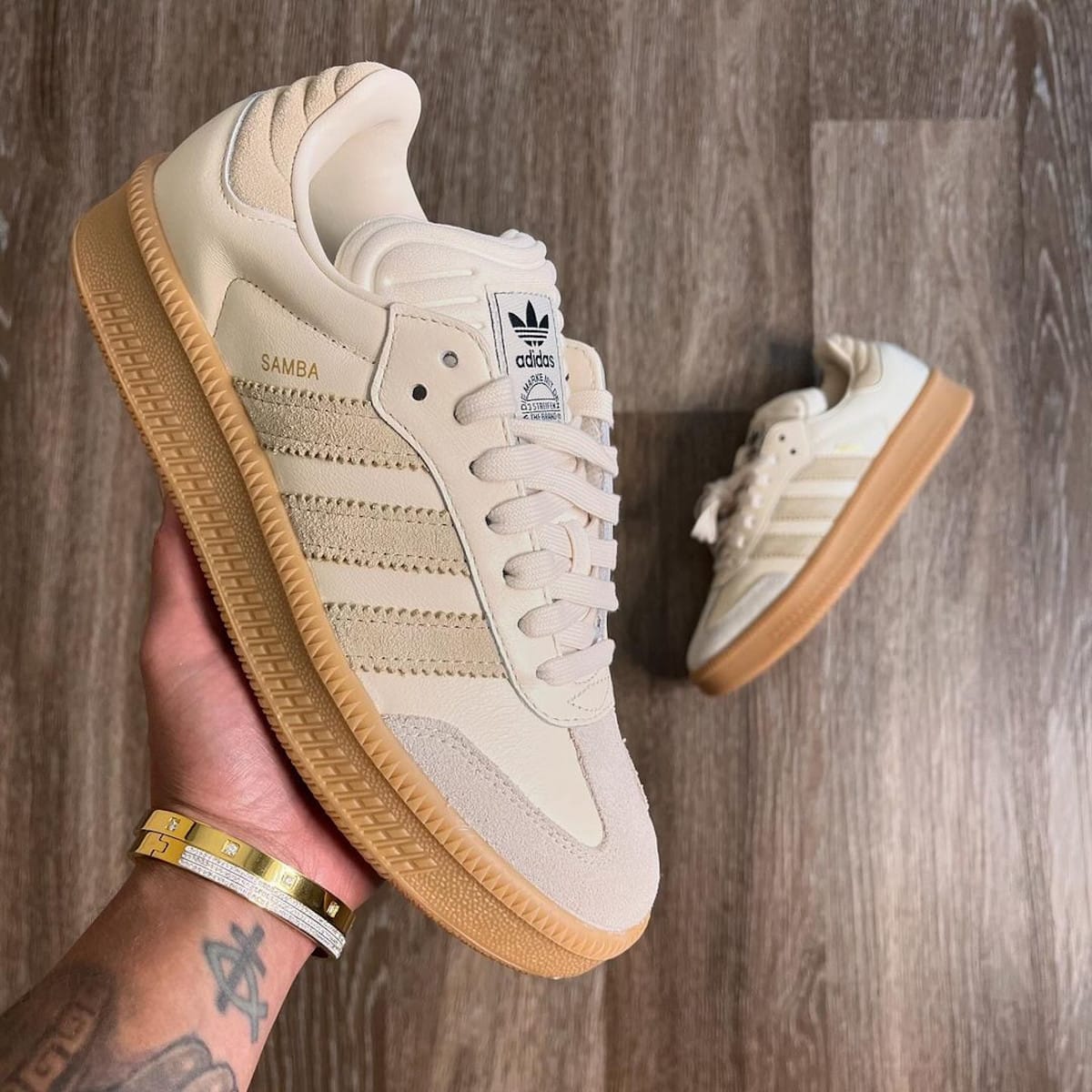 adidas Samba XLG White Beige crème homme JI0473 (4)