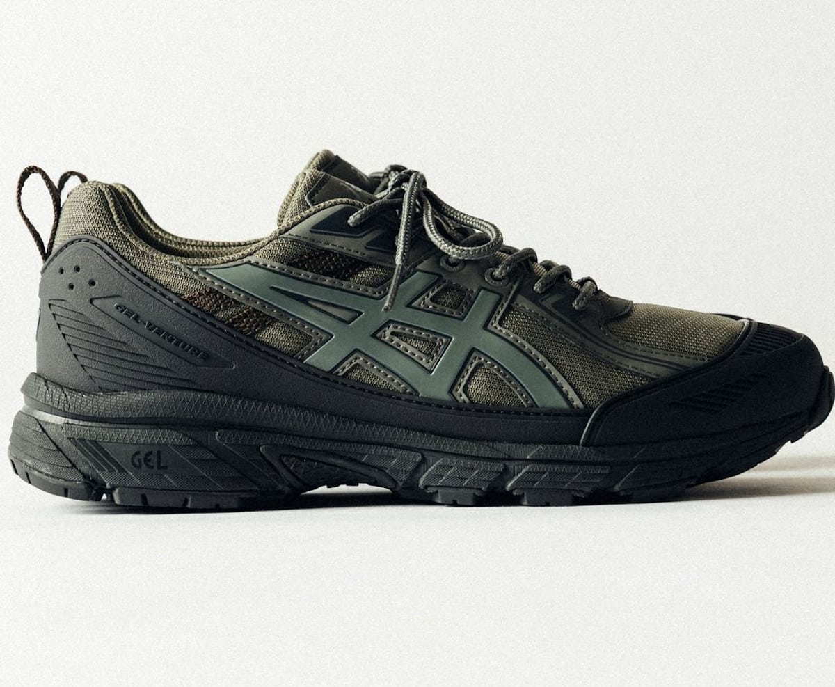 Asics Gel Venture 6 Shield vert kaki et noire 1203A474-020 (1)