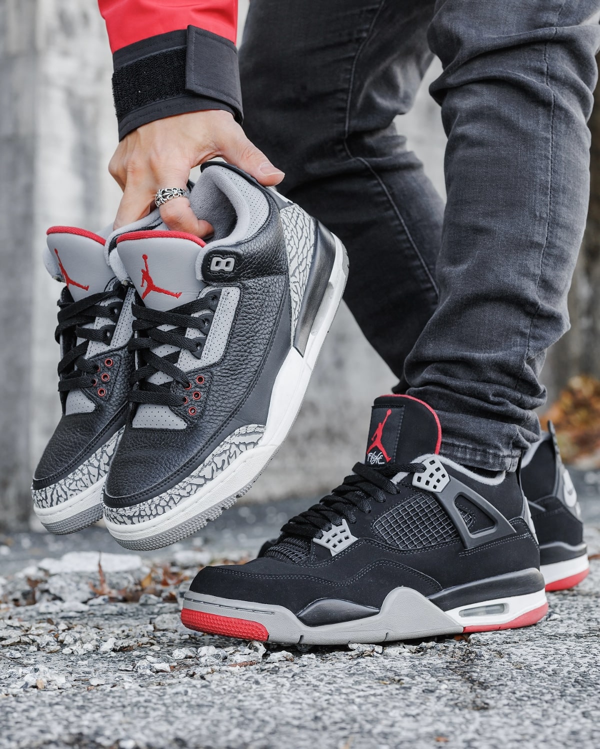 Comparaison AJ3 Black Cement et AJ4 Bred (1)