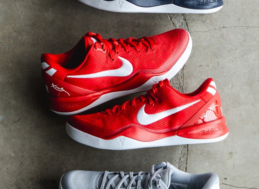 Nike Kobe 8 University Red Rouge et blanche HF9550-600