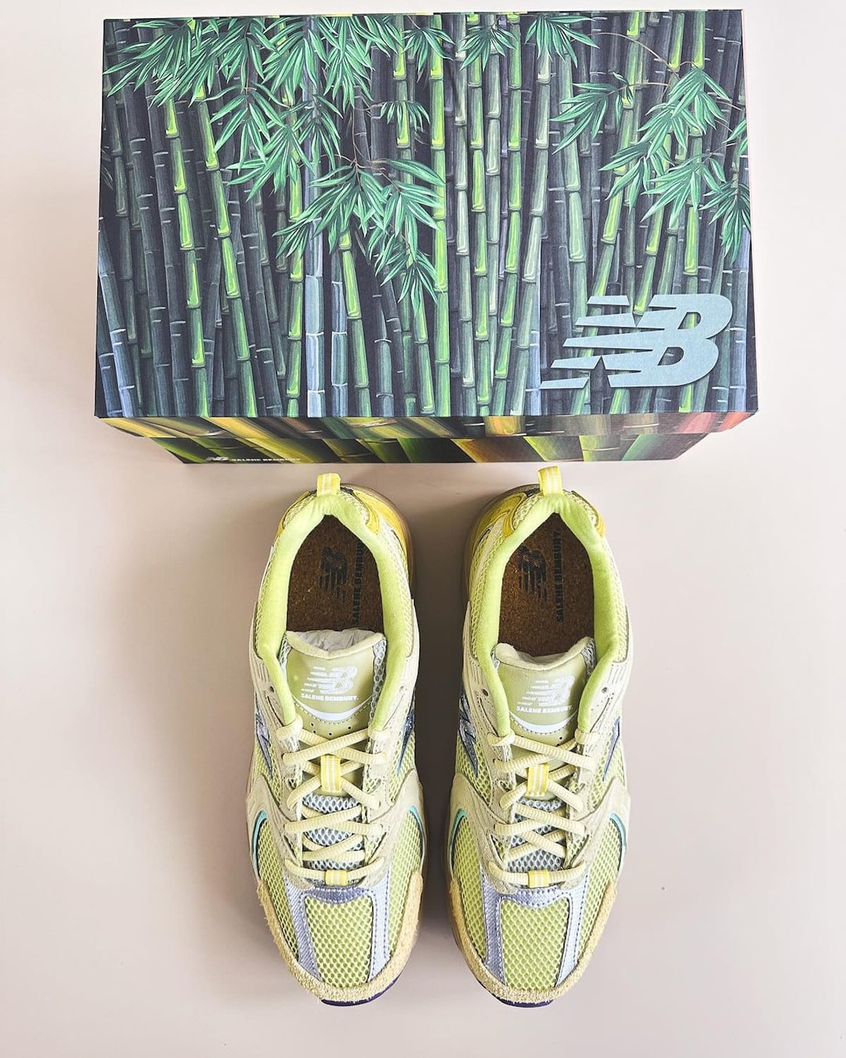 Salehe Bembury x New Balance 530 Dusty Yellow Celery Green (1)